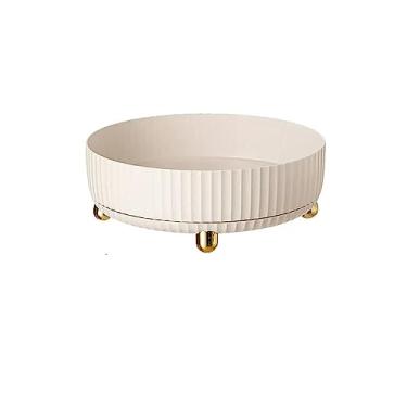 Imagem de cesta de frutas Bandeja de frutas rotativa, nova sala de estar, casa, simples, moderna, bandeja de frutas, mesa de café, criativa, grande capacidade, bandeja de armazenamento decoração de cozinha(Bran