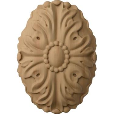 Imagem de Ekena Millwork Roseta oval Ashford ROS05X07ASAL, 8,9 cm x 11,2 cm x 2,5 cm, amieiro