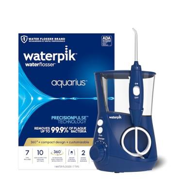 Imagem de Waterpik Aquarius Water Flosser Professional para dentes, gengivas, órteses, cuidados dentários, energia elétrica com 10 configurações, 7 dicas para vários usuários e necessidades, aceitado pela ADA