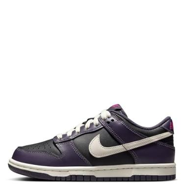 Imagem de Nike Tênis infantil Dunk Low (HJ9282-100, branco/marrom claro/bordô), Preto/Uva escuro/Vela/Marfim Pálido, 21