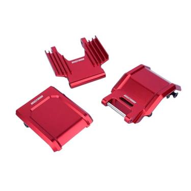 Imagem de BeaxTurbo Racing Upgrade Parts CNC Aluminum 7075 Crash Structure/Pull Rod Knuckle/Skid PLT for losi pro Moto mx 1/4 (red)