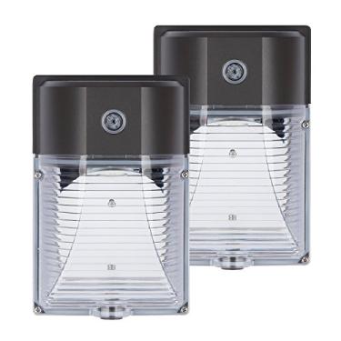 Imagem de Pacote de luz de parede LED, JMKMGL 26W (150-250W), com fotocélula do anoitecer ao amanhecer, luz do dia 3000LM 5000k branca, luzes de segurança externas IP65, listado ETL, 5 anos (2 pacotes 26 Watt)