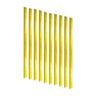 Imagem de Kit - 10 Porta Etiqueta Simples 90 Cm Amarelo Com Acrílico New Plus/plus - Sa Gôndolas