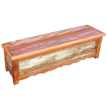 Imagem de Baú Banco 2 M Madeira Maciça Com Pátina