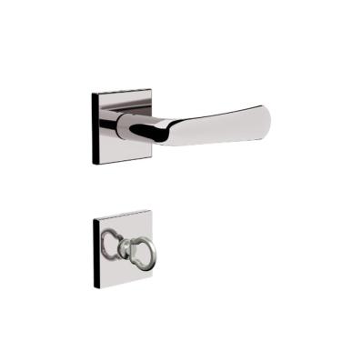 Imagem de Fechadura 3f Banheiro 742b124 Ros. Quadrada Cromado