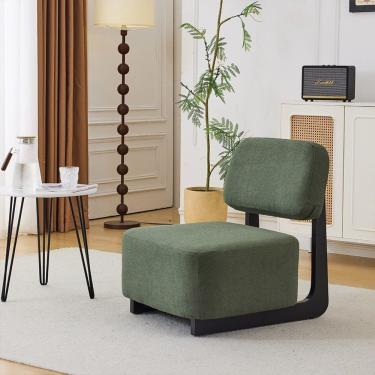 Imagem de Poltrona Molise Revestidos Em Tecido Bouclê 77x65x75,5cm Verde Oliva