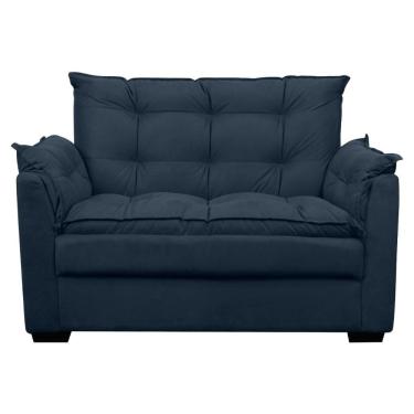 Imagem de Sofá Confortável 1,40 Pequeno Compacto Small Azul Marinho
