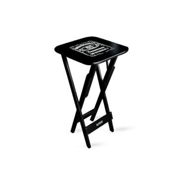 Imagem de Mesa Bistrô Dobrável Jack Daniel's Madeira Preta Ideal Para Bares E Restaurantes