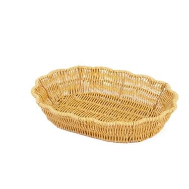Imagem de Cestas de frutas, cesta de pão de vime, comida de mesa tecida, frutas e legumes, cesta de servir em restaurante, forma (forma de renda elíptica)