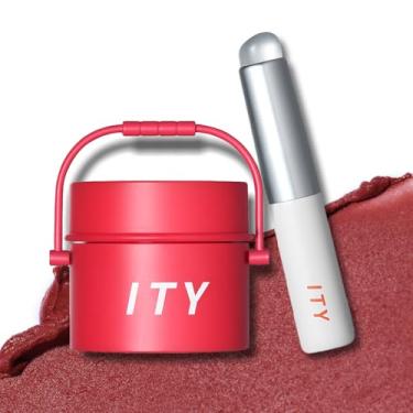 Imagem de ITY Batom Texturizado Em Mousse Com Acabamento Fosco Aveludado, Argila Para Pudim Pincel, Tom Vermelho, Dupla Função: E Blush, Disfarça Linhas De Expressão, Pigmento Rico, 0,21 Oz (6 G) Cherry Bliss