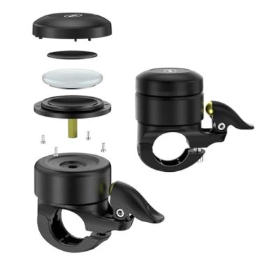 Imagem de LESOVI Campainha De Bicicleta Para Apple Airtag 120Db, Suporte Bicicleta, Rastreador Gps, À Prova D'Água, Clássico Latão, Esconde Air Tag Sob Proteção Antirroubo