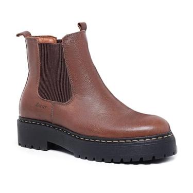 Imagem de 381LC-Bota Feminina em couro forrada palmilha espumada (Marrom, BR, Adulto, Numérico, 36)