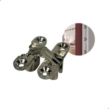 Imagem de Dobradiça Invisivel 45X12Mm 180 Niquelada Criativa
