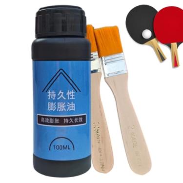 Imagem de Mesa de de borracha de tênis, cola de borracha de tênis de mesa | de tênis portátil de 100 ml de tênis com pincel - Equipamento de limpeza eficiente para prática e competição ao ar livre interno