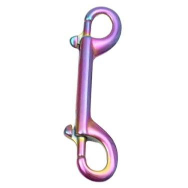 Imagem de menolana Fivela de fecho de pressão com parafuso de extremidade dupla para mergulho BCD Scuba Metal Marine Chain Clip Fastener para balde de ração agrícola, 115 Mm Colorido