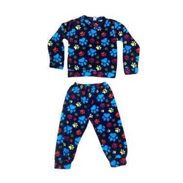 Imagem de Conjunto Infantil Fleece Inverno Menino e Menina Roupa Quente Manga Lo