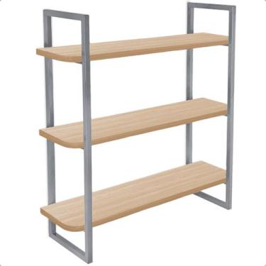 Imagem de Prateleira Tripla Nicho Alba Modelo Industrial Decoração Casa 60x15 - 