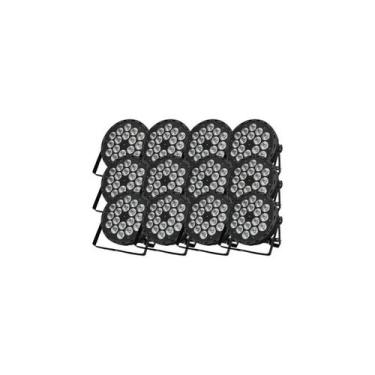 Imagem de 12 Canhao Refletor Par 18 Leds Rgbw 12w Quadriled Dmx 4in1 - Showtech,