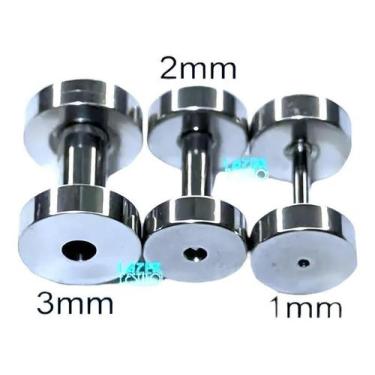 Imagem de Alargador Aço Inox 1mm 2mm 3mm Brinco Piercing - L&E, 2mm