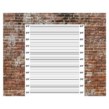 Imagem de Banner de pano de fundo de cabine fotográfica com estampa de tijolos de 1,5 m por 1,2 m para placas de fotografia! Imagem impressa digitalmente de qualidade!