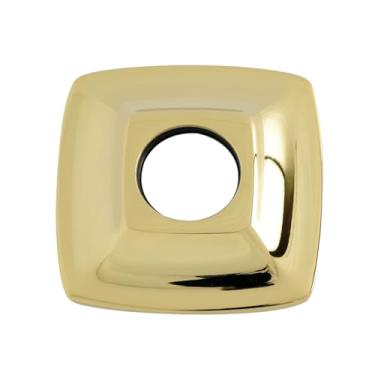 Imagem de Kingston Brass K110F2SQ Flange de braço de chuveiro quadrado arredondado Gehry, 6 cm (C) x 6 cm (L) x 9 cm (A), latão polido