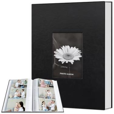 Imagem de popotop Álbum De Fotos 4X6, 300 Com Espaço Para Escrever, Capa Couro, Janela Exibição, Livro Casamento, Família, Presente Bebê