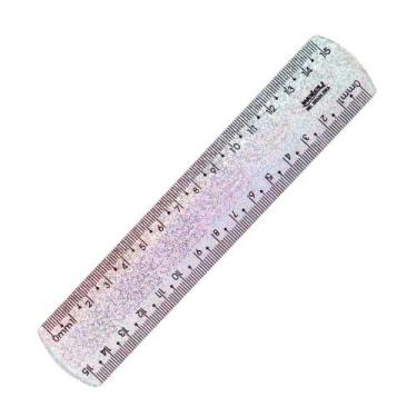 Imagem de Régua 15cm New Line Cores Pastel / Transparente e Glitter - Waleu, HOL