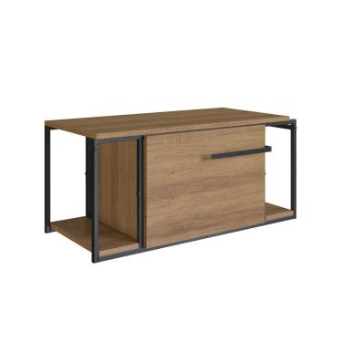 Imagem de Armário Gabinete para Banheiro com Porta-toalhas 80cm P1019 Marrom