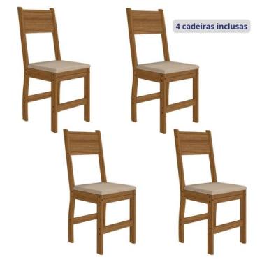 Imagem de Kit 4 Cadeiras de Jantar MDF Milano - Poliman Móveis