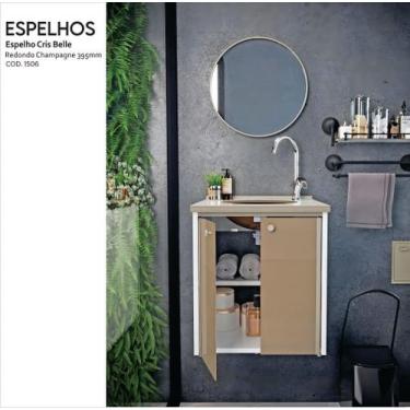 Imagem de Espelho Redondo para Banheiro Perfil 39,5cm - Cris Metal