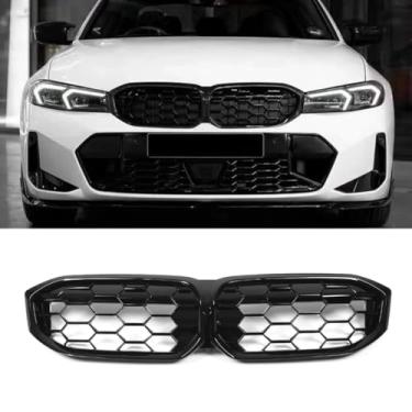 Imagem de Grade de para-choque de carro tiras decorativas kit de corpo grade de corrida grade de para-choque dianteiro para X5 F15 F16 2014-2018 parte externa (preto)