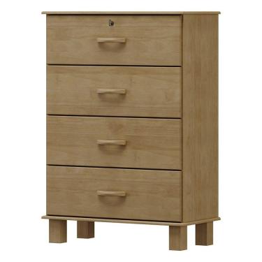 Imagem de Comoda 4 Gavetas Madeira Maciça 79 cm 1138 Freijo Milani Store