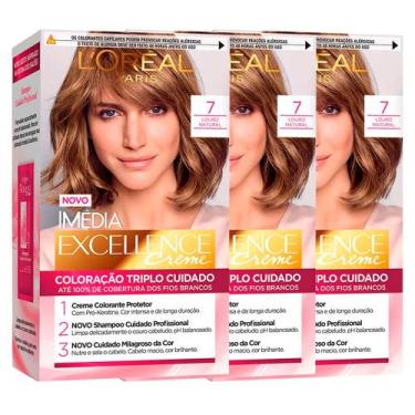 Imagem de L'Oréal Paris Coloração Imédia Excellence Kit - 7 Louro Natural, Kit