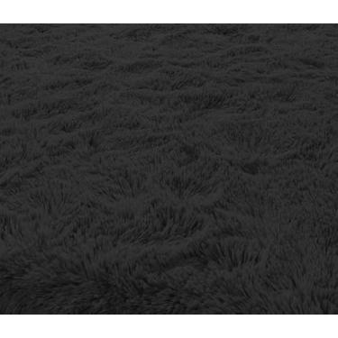 Imagem de Tapete Sala 2,00 x 3,00 Grande Quarto Peludo Felpudo(Preto)