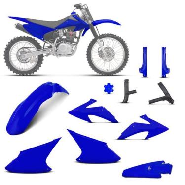 Imagem de Kit Plástico Crf 230f 2008 À 2014 - Pro tork, Azul, Protetores e tampa