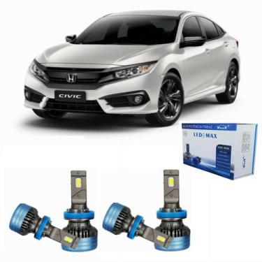 Imagem de Lampada farol mais forte civic g10 farol projetor milha 15000 lumens -