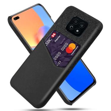 Imagem de Capa para Honor Play 5 Youth,Anti-deslizamento,Proteção contra quedas de 360°,Resistência à impressão digital,Tela e caso de couro PU com 1 slot de cartão atrás-Black