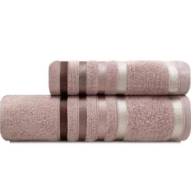 Imagem de Jogo de toalhas Banhão Gigante e Rosto Karsten Lumina 2 Peças Fio Penteado