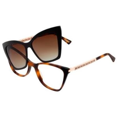 Imagem de Óculos de Grau Carmim Clip On Marrom Polarizado CRM42041 C3-53-Feminino