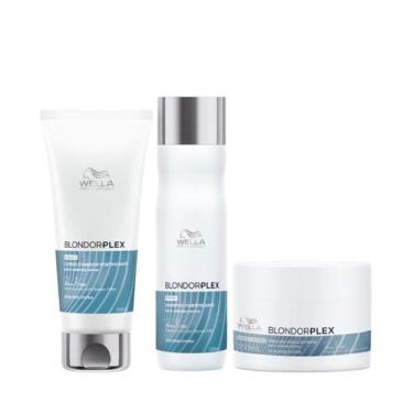 Imagem de Wella BlondorPlex Care Line Sh 250ml + Cond 200ml + Masc 150ml - Wella