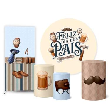 Imagem de Trio Capas Cilindro + Painel Sublimado + Lateral Dia dos Pais (K2PAI0027)