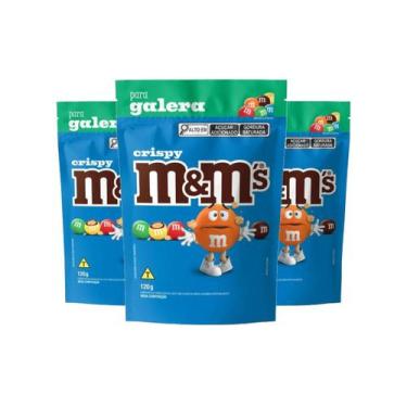 Imagem de 3 Pacotes M&MS 120G COOKIE OU CRISPY Edição Limitada - M&M's, Crispy