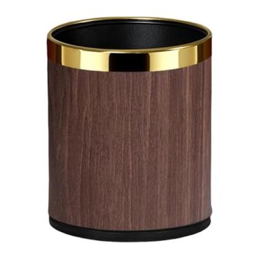 Imagem de AFXGUSD Lixeira Aberta para Cozinha, Lixeira para Banheiro, Hotel, Fazenda, 10L Ouro Vertical