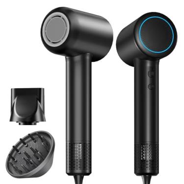 Imagem de XIAOTONG Secador De Cabelo Difusor, Motor Sem Escova De 110.000 Rpm, Secador De Cabelo De Controle Térmico De Alta Velocidade E Baixo Ruído, Secador De Cabelo Iônico Negativo, Secador De Cabelo Port