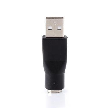 Imagem de Luqeeg Conector USB para PS 2, 2 peças de adaptadores macho para fêmea para mouse de teclado de PC, suporta troca a quente, Plug and Play, compatível com mouse e teclado USB