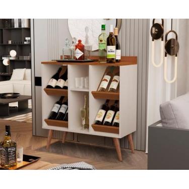 Imagem de Aparador Adega Bar Prateleiras 4646 Plus Pés Palito Cores - Comprar Mó