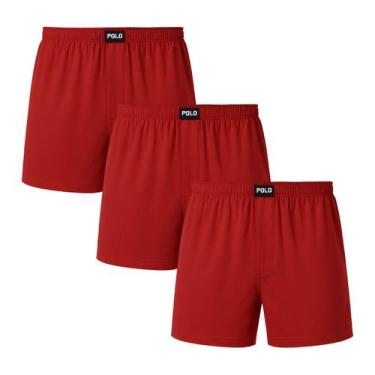 Imagem de Kit 3 Cueca Samba Canção Viscose Premium Fibra de Bambu Pijama para Do