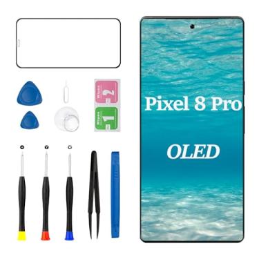 Imagem de Tela de substituição OLED para Google Pixel 8 Pro 17.0 cm GC3VE G1MNW Montagem digitalizador sensível ao toque com moldura e kits de reparo
