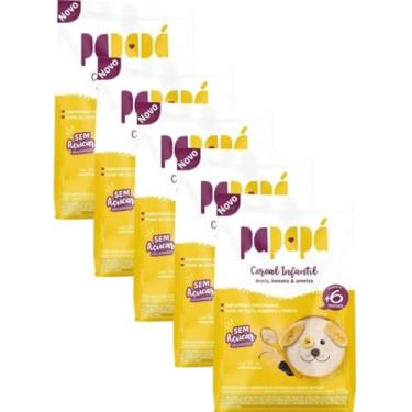 Imagem de Kit 5 Cereal Infantil de Aveia Banana e Ameixa 170g - Papapá