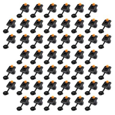 Imagem de 50 un Conector Ethercon Rj45 Keystone Ip65 Rede Fêmea Duplo Painel de Led Emenda Tomada Rack - PRETO